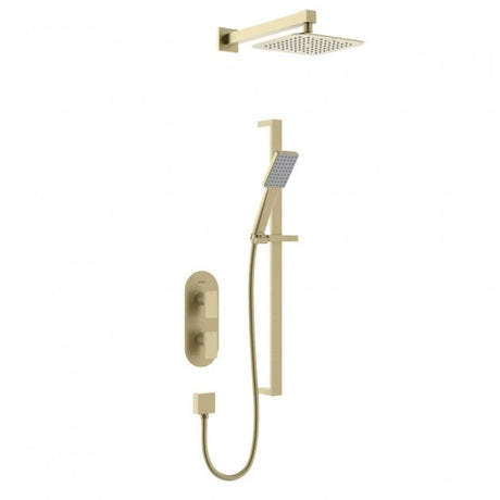 Bristan Tangram Concealed Dual Control Shower Pack - Brushed Brass - TANGRAM BB SHWR PK - TAP 'N' SHOWER