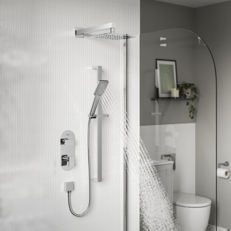 Bristan Tangram Dual Concealed Mixer Shower - Chrome - TANGRAM SHWR PK - TAP 'N' SHOWER