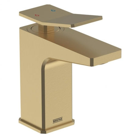 Bristan Tangram 1 Hole Bath Filler Tap Pillar Mounted - Brushed Brass - TAN 1HBF BB - TAP 'N' SHOWER