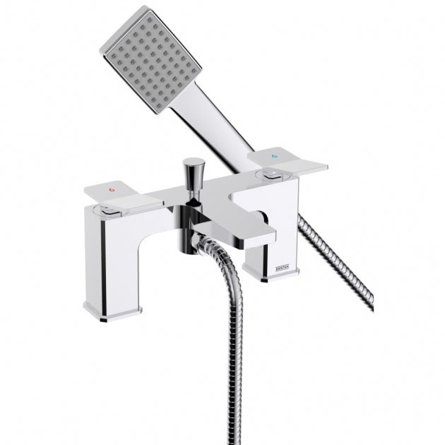 Bristan Tangram Bath Shower Mixer Tap Pillar Mounted - Chrome - TAN BSM C - TAP 'N' SHOWER