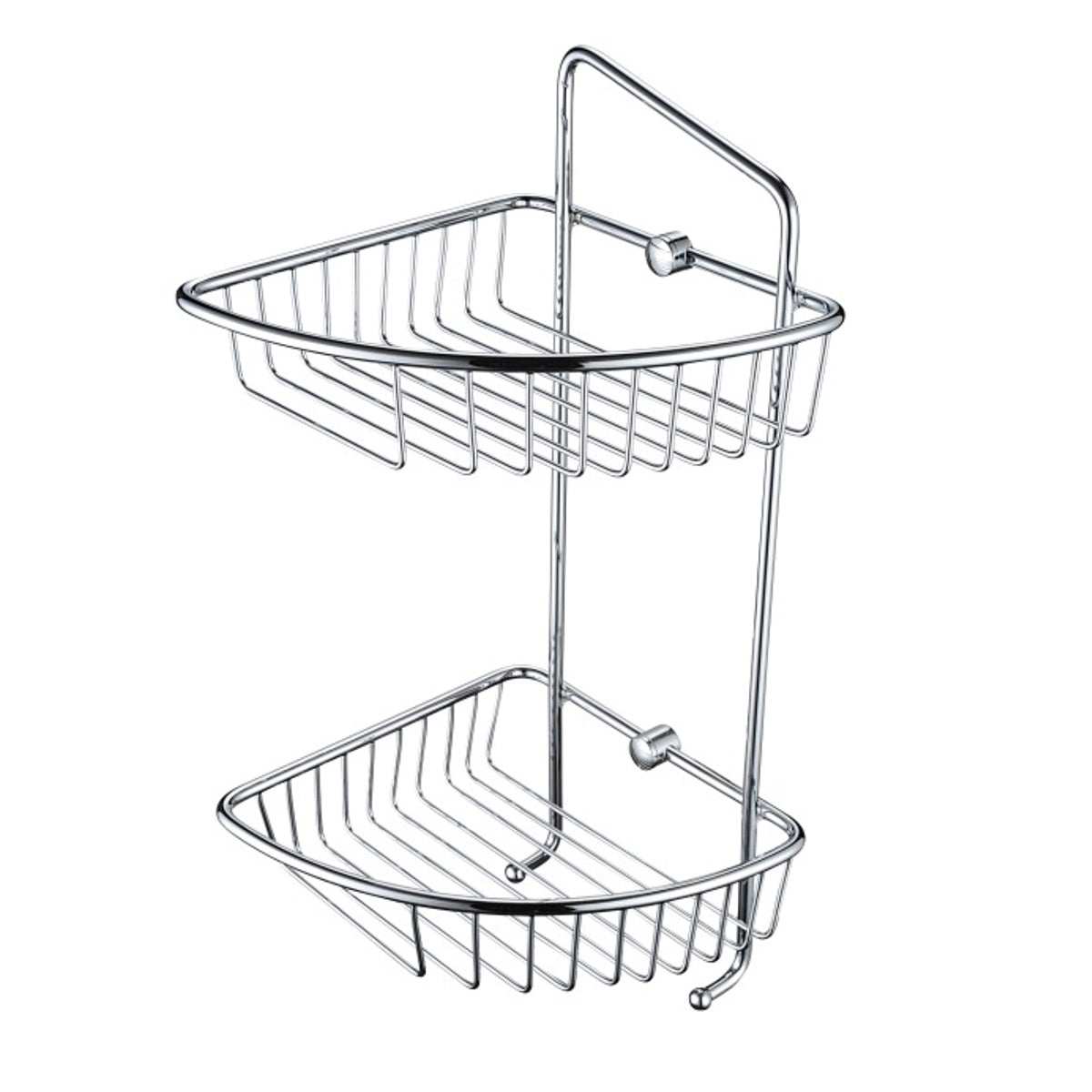 Bristan Wall Mounted Two Tier Fixed Wire Basket - Chrome - COMP BASK07