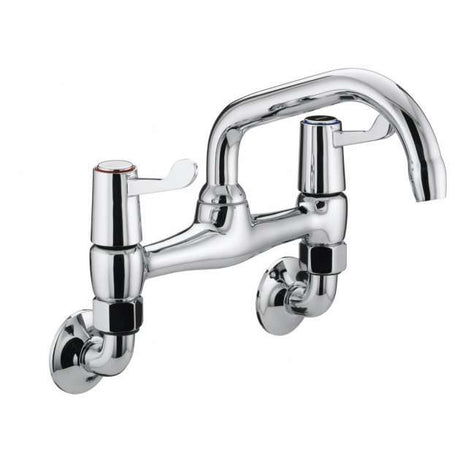 Bristan Value Bridge Wall Mounted Kitchen Sink Mixer Tap - Chrome - VAL2 WMSNK C CD