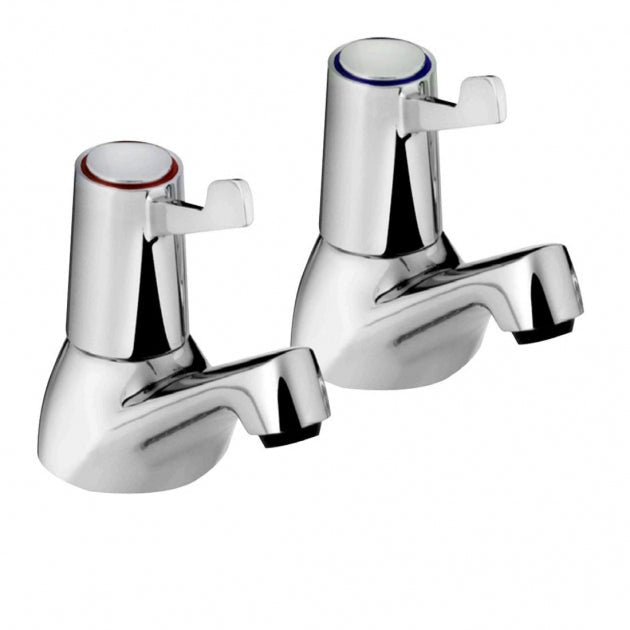 Bristan Lever Bath Pillar Taps - Chrome - VAL2 3/4 C CD - TAP 'N' SHOWER
