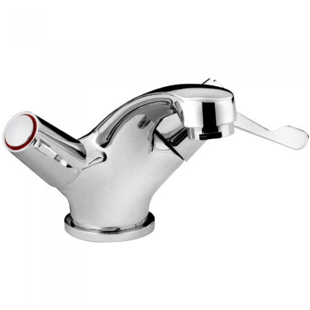 Bristan Value Basin Mixer Tap with 76mm Metal Lever Handles and Pop - Up Waste - Chrome - VAL2 BAS C CD - TAP 'N' SHOWER