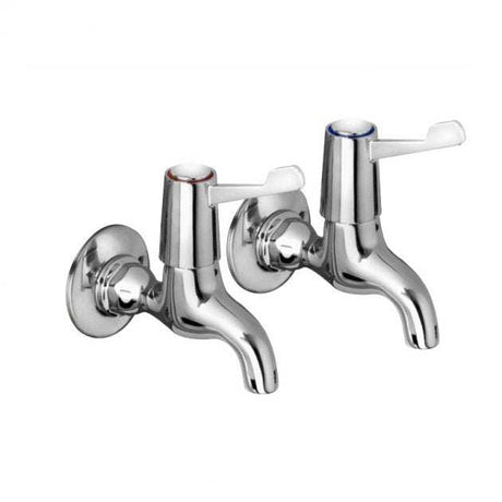 Bristan Value Modern 3 Inch Lever Handles Bib Taps Pair - Chrome - VAL2 BIB C CD