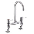 Bristan Value Dual Handle Modern Kitchen Sink Mixer Tap - Chrome - VAL2 BRDSM C CD