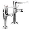 Bristan Value High Neck 6 Inch Lever Handles Kitchen Sink Taps Pair - Chrome - VAL2 HNK C 6 CD