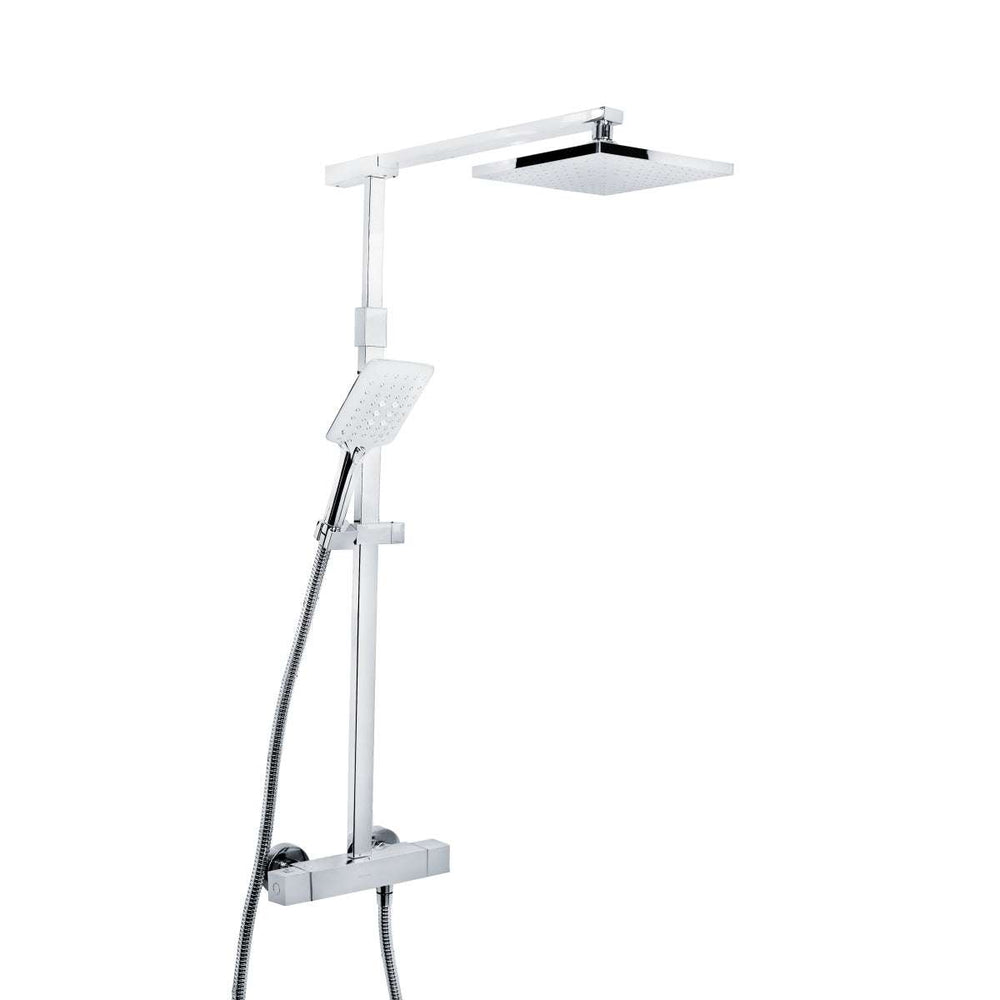 Bristan Quadrato Fixed Head FastFit Bar Mixer Shower with Shower Kit - Chrome - QD SHXDIVFF C
