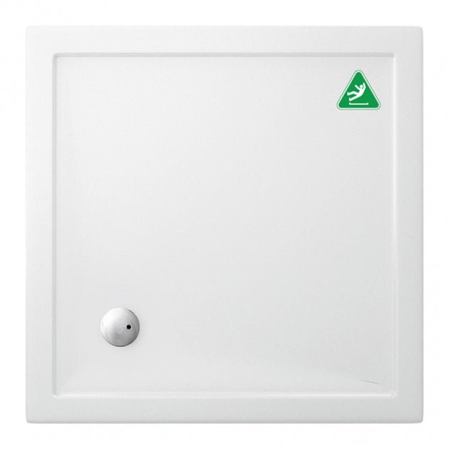 Britton Zamori Anti - Slip Rectangular Shower Tray 1000mm x 900mm - White - Z1168A - TAP 'N' SHOWER