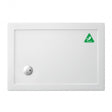 Britton Zamori Anti - Slip Rectangular Shower Tray 1000mm x 760mm - White - Z1166A - TAP 'N' SHOWER