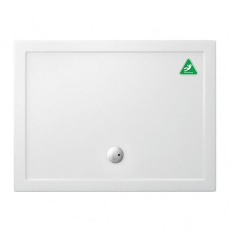 Britton Zamori Anti - Slip Rectangular Shower Tray 1200mm x 900mm - White - Z1176A - TAP 'N' SHOWER
