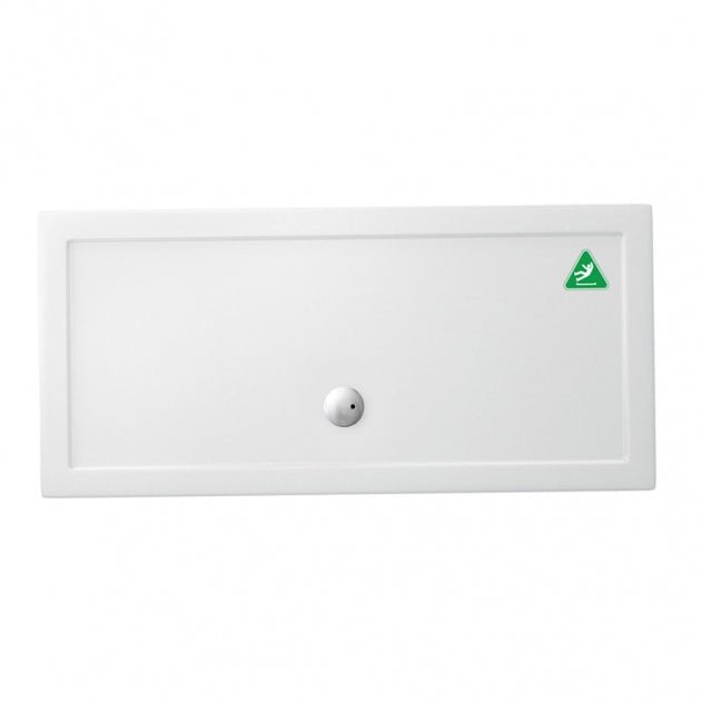 Britton Zamori Anti - Slip Rectangular Shower Tray 1700mm x 760mm - White - Z1184A - TAP 'N' SHOWER