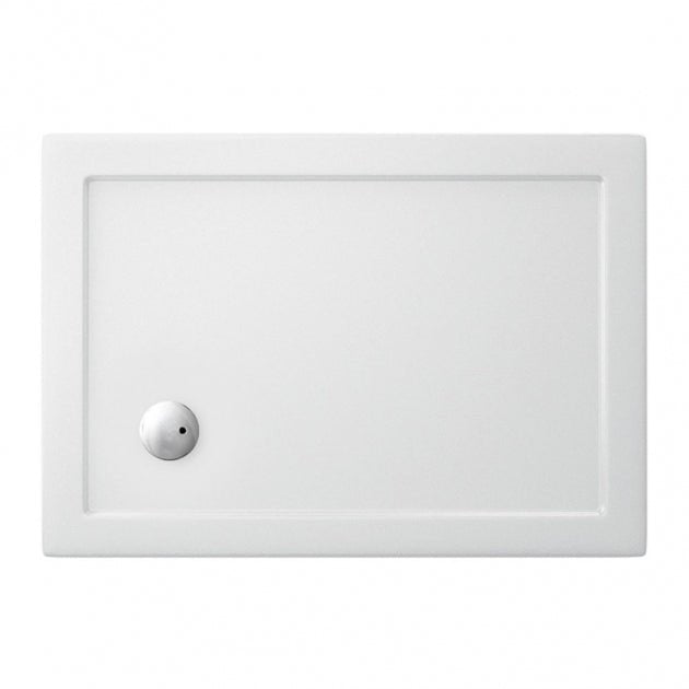 Britton Zamori Rectangular Shower Tray 1000mm x 760mm - White - Z1166 - TAP 'N' SHOWER