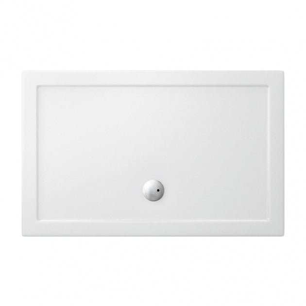 Britton Zamori Rectangular Shower Tray 1400mm x 800mm - White - Z1177 - TAP 'N' SHOWER