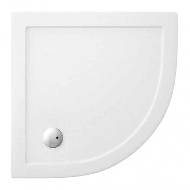 Britton Zamori Quadrant Shower Tray 1000mm x 1000mm - White - Z1194 - TAP 'N' SHOWER
