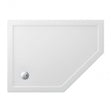 Britton Zamori RH Offset Pentangle Shower Tray 1200mm x 900mm - White - Z1404 - TAP 'N' SHOWER