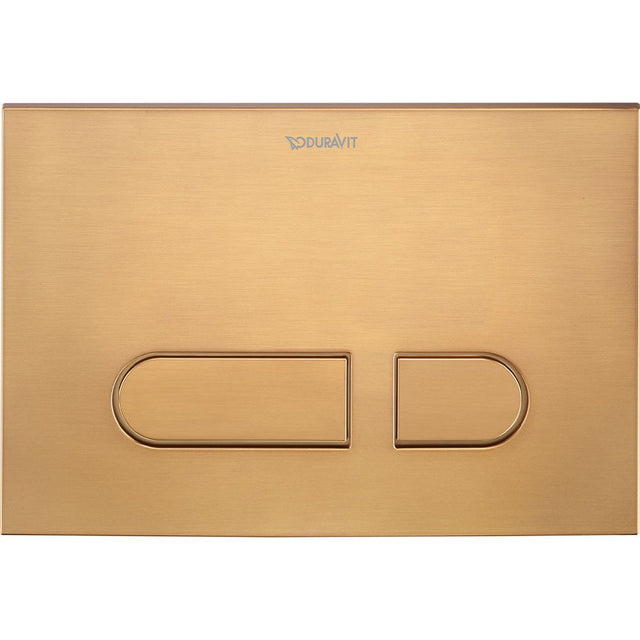 Duravit DuraSystem Dual Flush Mechanical Actuator Plate for WC A1 217 x 10 x 147mm - Brushed Bronze - WD5001041000 - TAP 'N' SHOWER