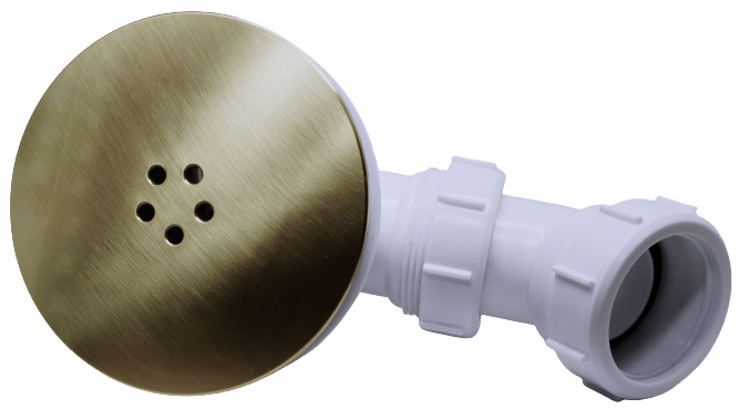 Brushed Brass Shower Tray Waste - 90mm High Flow - Prystine - TAP 'N' SHOWER