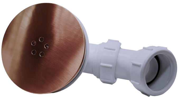 Brushed Bronze Shower Tray Waste - 90mm High Flow - Prystine - TAP 'N' SHOWER