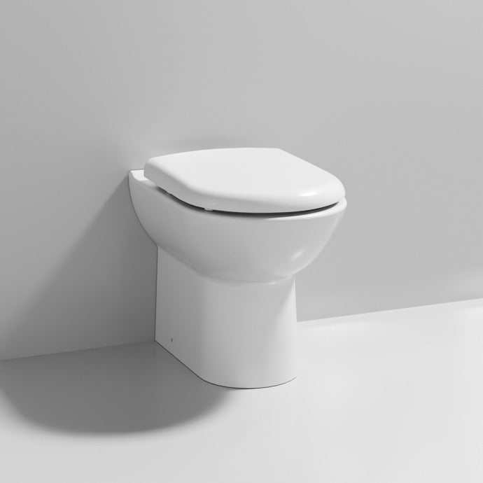 Nuie Lawton White Contemporary Back To Wall Pan - Back To Wall 005