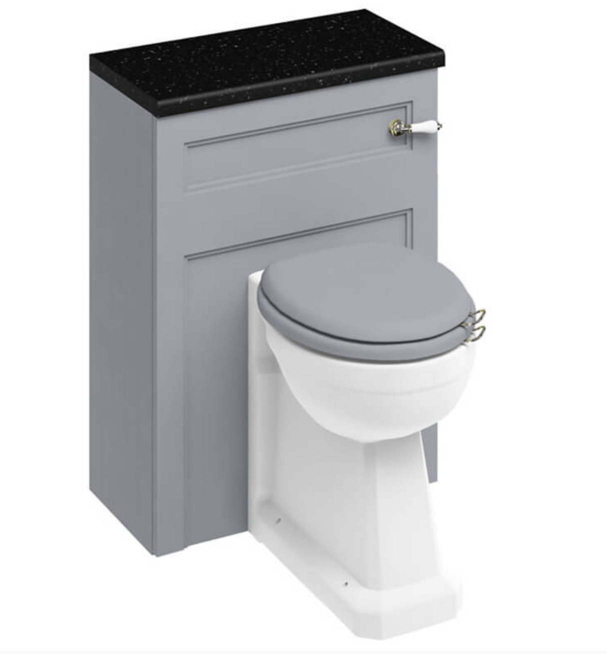 Burlington 60 Fitted 600mm Wide Back to Wall WC Unit with Concealed Cistern - Grey - W60G