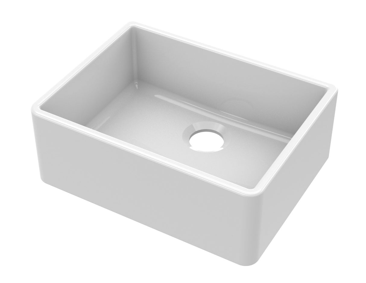 Launde Abbey Fireclay Butler Sink 595 x 450 x 220mm - White - TAP 'N' SHOWER