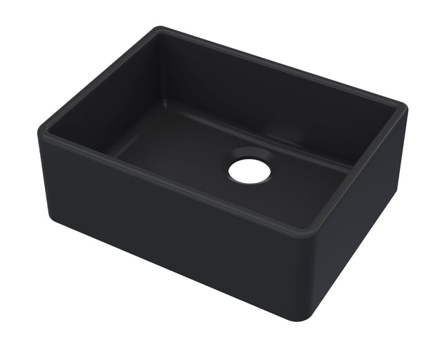 Launde Abbey Butler Sink 595mm x 450mm x 220mm - Black - TAP 'N' SHOWER