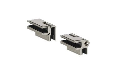 Burlington 8 Deflector Pair Panel Hinge - Brushed Nickel - BUDEFHINGEL - TAP 'N' SHOWER
