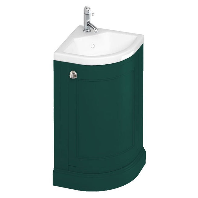 Burlington Freestanding Corner Vanity Unit 43cm - Matt Green - FC7MG - TAP 'N' SHOWER