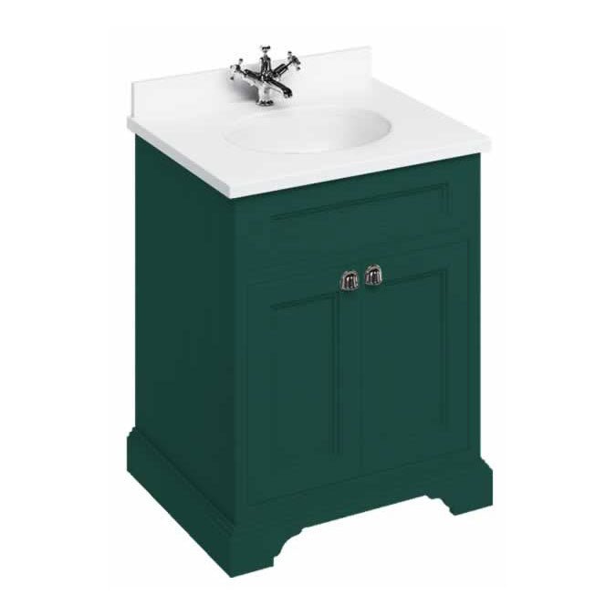 Burlington Freestanding 2 Door Vanity Unit - Matt Green - FF8MG - TAP 'N' SHOWER