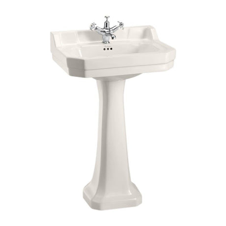 Burlington Edwardian Full Pedestal 680 x 290mm Medici Ivory (Basin & Brassware NOT Included) - P1M - TAP 'N' SHOWER