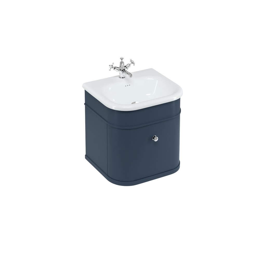 Burlington Chalfont Single Drawer Unit 550mm - Matt Blue - CH55B - TAP 'N' SHOWER
