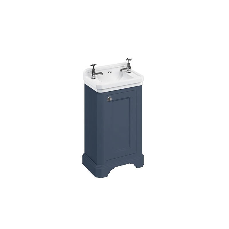 Burlington Freestanding Cloakroom Vanity Unit with Single Door - Blue - FC11B - TAP 'N' SHOWER