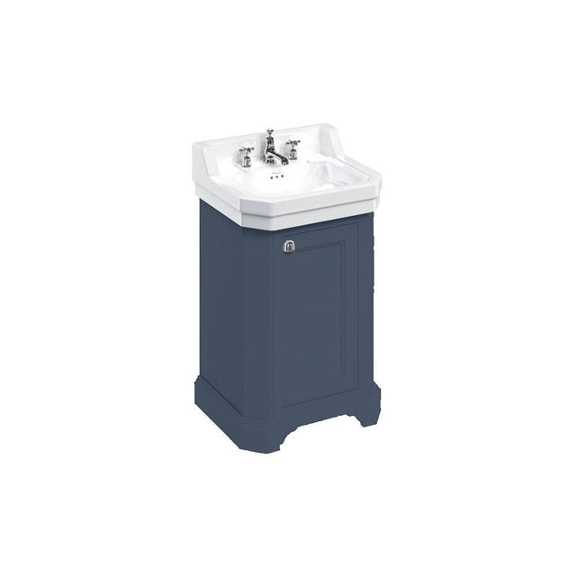 Burlington Freestanding Edwardian Vanity Unit with Single Door - Blue - FC12B - TAP 'N' SHOWER