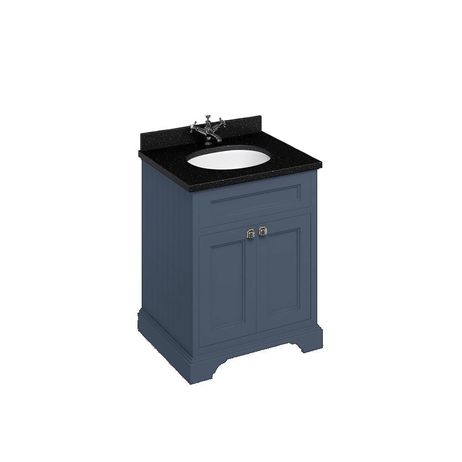 Burlington Freestanding Vanity Unit with Double Door 650mm - Blue - FF8B - TAP 'N' SHOWER