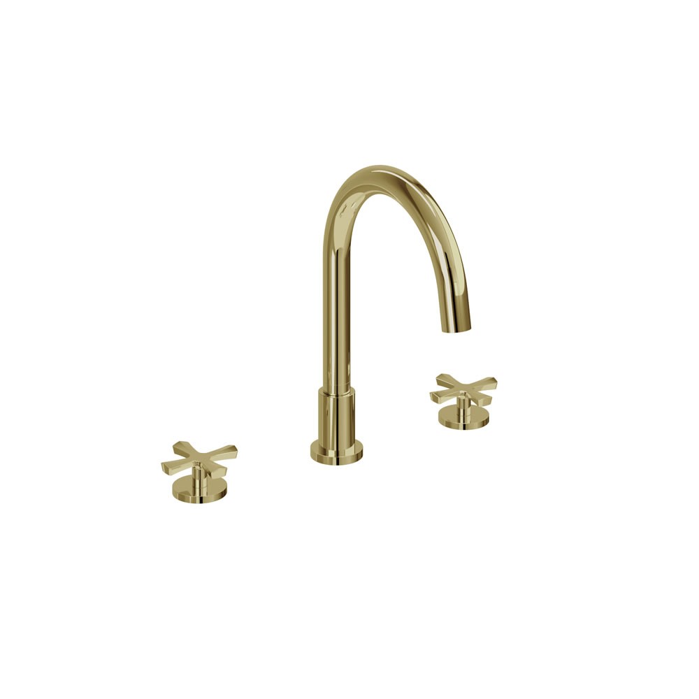 Burlington Riviera Deck Mounted Bath Filler 3 Tapholes - Gold - RIV32GOLD - TAP 'N' SHOWER