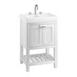 Burlington Riviera Vanity Unit with Double Doors 580mm - Matt White - RIVF580W - TAP 'N' SHOWER