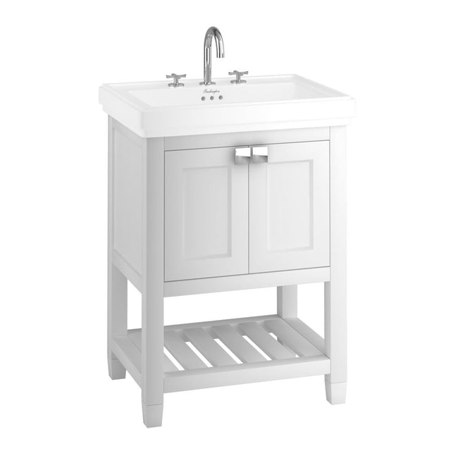 Burlington Riviera Vanity Unit with Double Doors 650mm - Matt White - RIVF650W - TAP 'N' SHOWER
