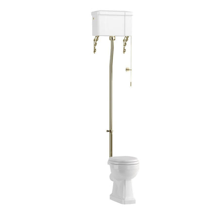 Burlington High Level WC Flush Pipe Kit (WC Pan & Cistern NOT Included) Gold - T30GOLD - TAP 'N' SHOWER