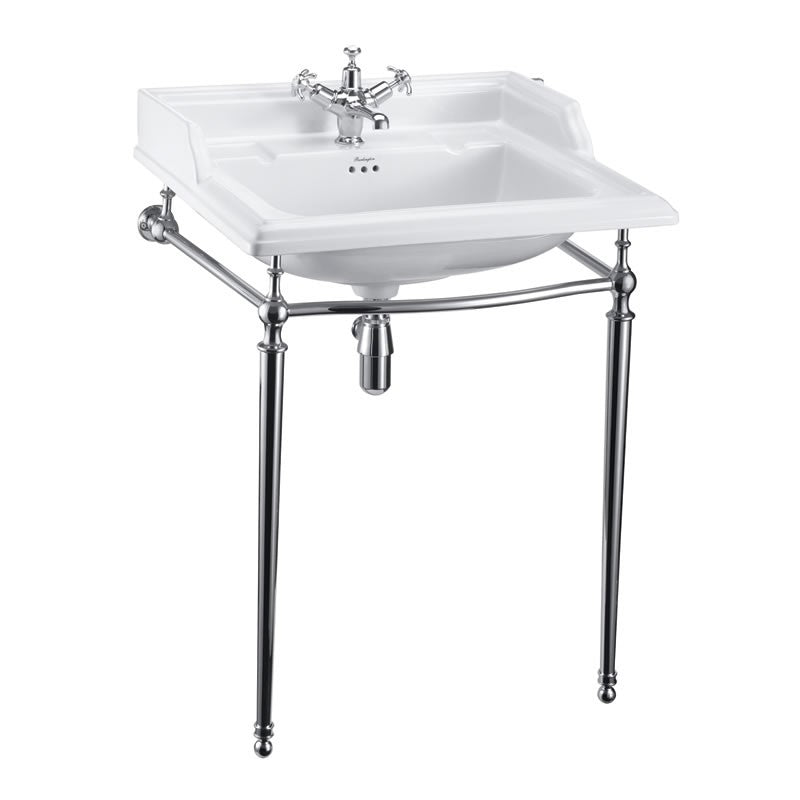 Burlington Basin Wash Stand for 650mm Classic and Carrara Marble Countertop Basin - Chrome - T49ACHR - TAP 'N' SHOWER