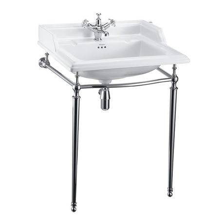 Burlington Basin Wash Stand for 650mm Classic and Carrara Marble Countertop Basin - Chrome - T49ACHR - TAP 'N' SHOWER