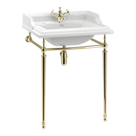 Burlington Basin Wash Stand for 650mm Classic and Carrara Marble Countertop Basin - Gold - T49AGOLD - TAP 'N' SHOWER
