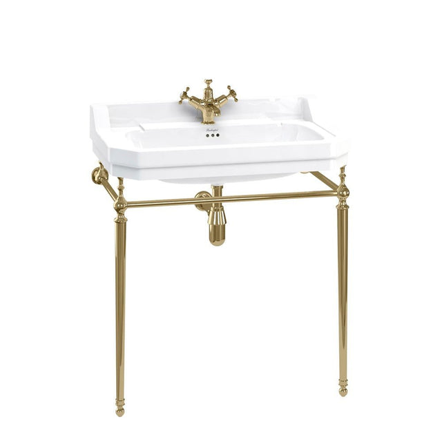 Burlington Edwardian Chrome Stand for 80cm Basin - Gold - T50GOLD - TAP 'N' SHOWER