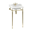 Burlington Basin Wash Stand for 500mm Classic Square Basin - Gold - T52GOLD - TAP 'N' SHOWER
