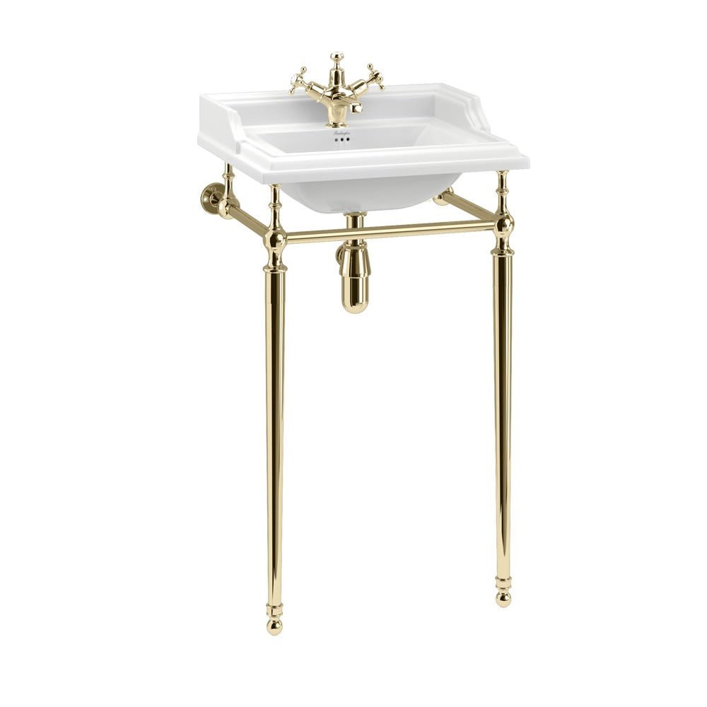 Burlington Basin Wash Stand for 500mm Classic Square Basin - Gold - T52GOLD - TAP 'N' SHOWER