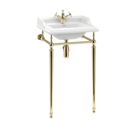 Burlington Basin Wash Stand for 500mm Classic Square Basin - Gold - T52GOLD - TAP 'N' SHOWER