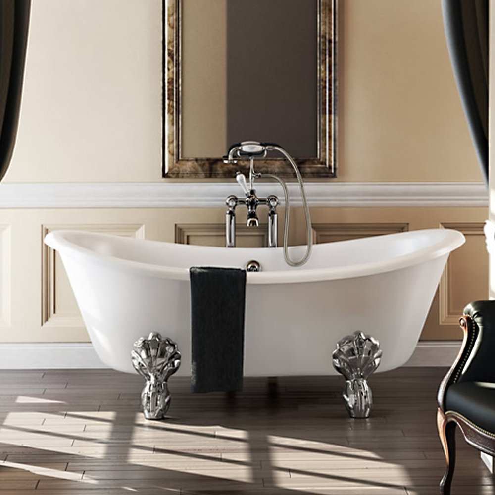 Burlington Bateau Traditional Roll Top 1640mm x 700mm Freestanding Sli