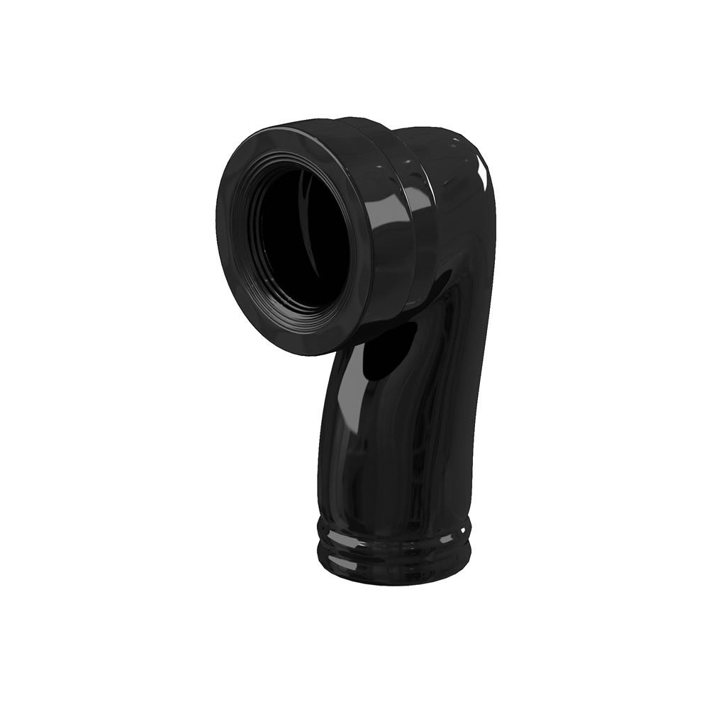 Burlington Ceramic Trap for Converting Horizontal Outlet to Floor Outlet - Jet Black - C26JET - TAP 'N' SHOWER