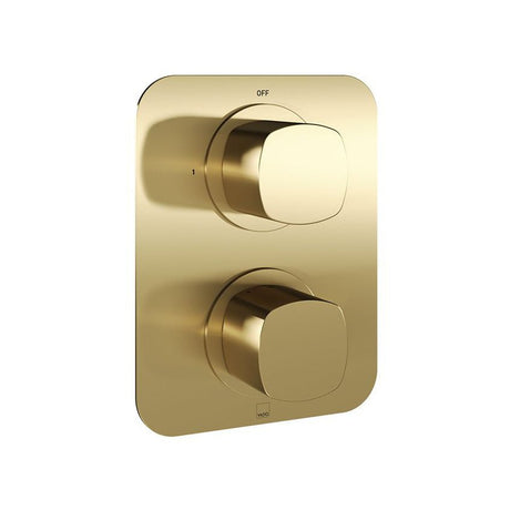 Vado Cameo 1 Outlet 2 Handle Concealed Thermostatic Valve - Satin Brass - CAM - 148D - SBR - TAP 'N' SHOWER