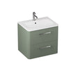 Britton Camberwell Wall Hung 2 - Drawer Vanity Unit 600mm - Earthy Green - C60DDG - TAP 'N' SHOWER